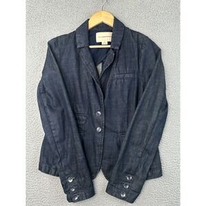 Anthropologie Pilcro and the Letterpress Chambray Blazer Jacket Women Med Blue